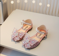 Chaussures de Princesse Rose Pailleté avec Papillon et Perles|  Princess Dz