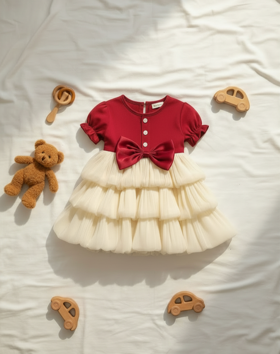 Robe Chic "Éclat Royal" à Volants | Princess dz