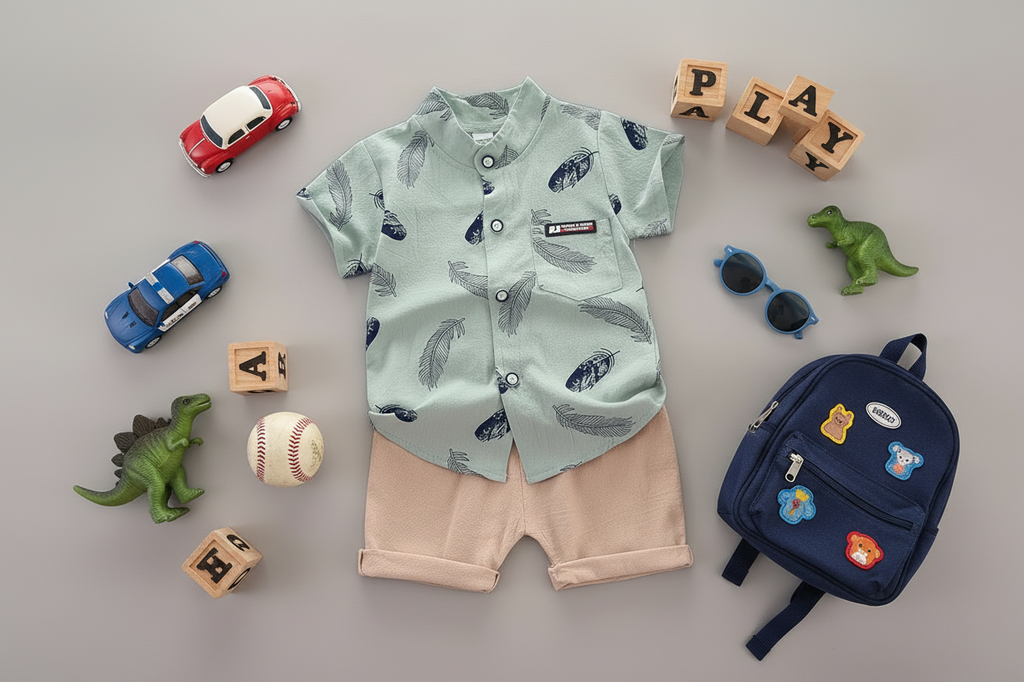 Ensemble "Douceur de Plume" : Un look frais et naturel pour votre petit explorateur  | Princess dz