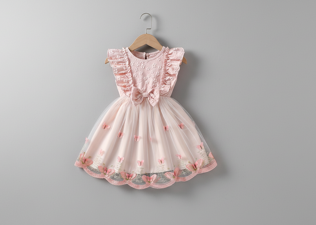 Robe "Princesse des Papillons" : Un enchantement rose pour vos grandes occasions| Princess dz