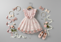 Robe "Princesse des Papillons" : Un enchantement rose pour vos grandes occasions| Princess dz