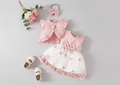 Robe Princesse "Papillons Enchantés" – Ensemble 3 Pièces (Rose & Blanc)| Princess dz