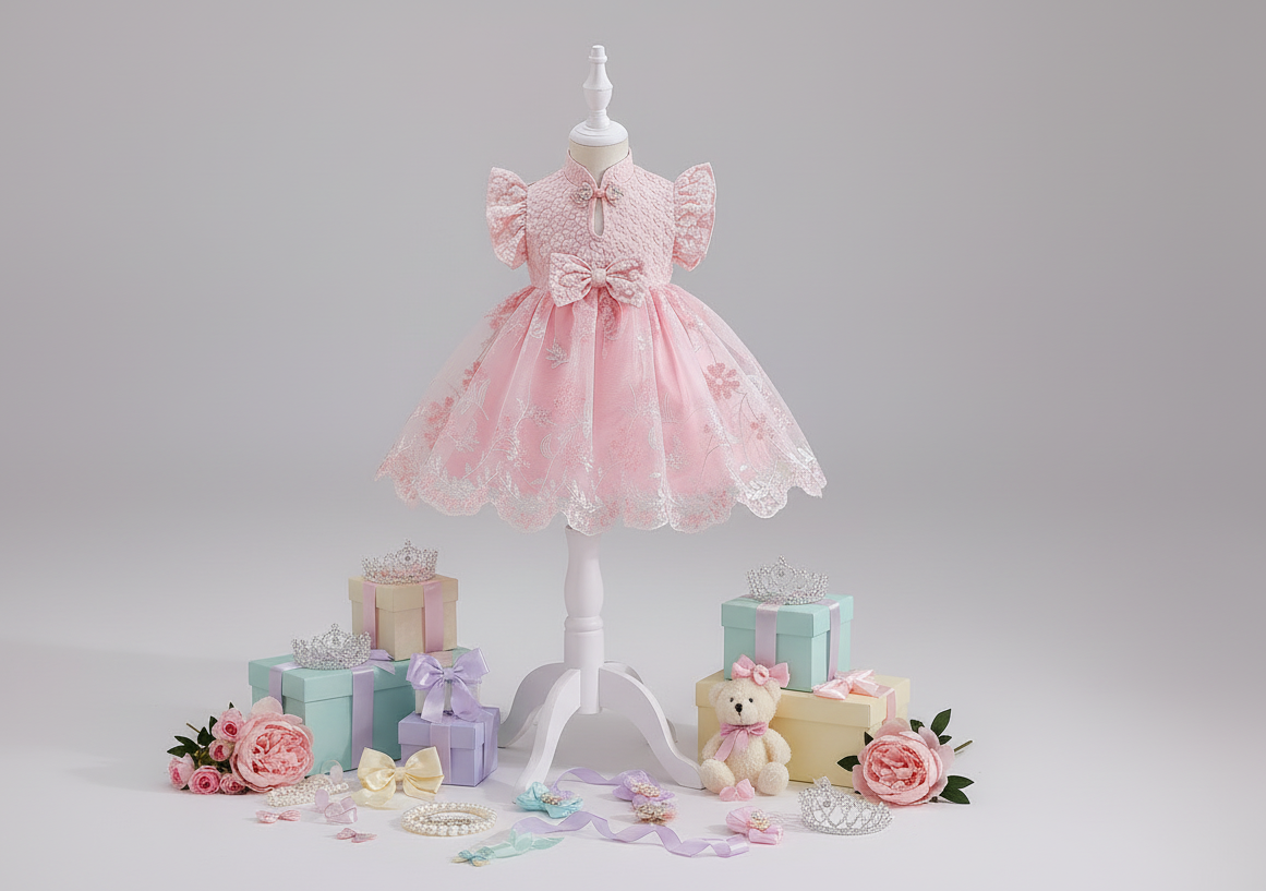 Robe de Princesse Rose de Luxe pour Occasions Spéciales | Princess dz
