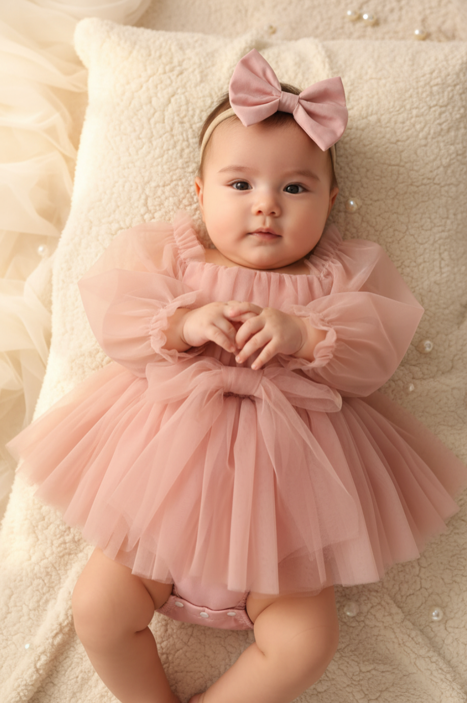Le Romper féerique en tulle poudré  | Princess dz
