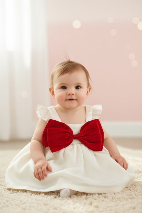 Robe de Cérémonie "Lumière d'Ange" – Blanc Pur | Princess dz