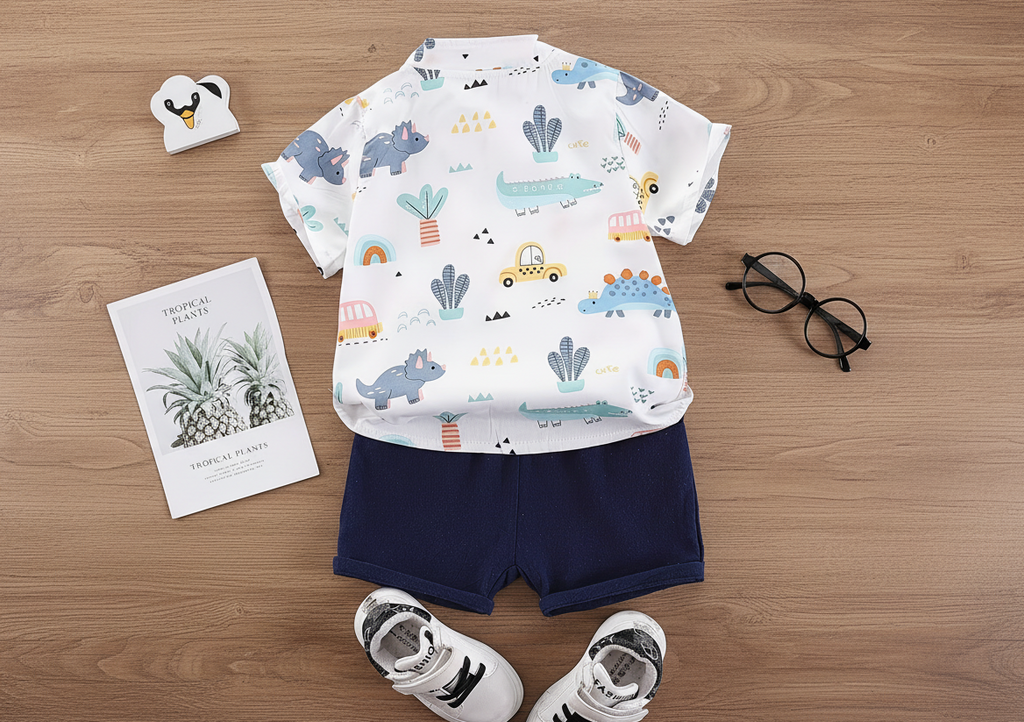 Ensemble "Dino & Auto" : Une explosion de couleurs et de joie pour votre petit aventurier | Princess dz