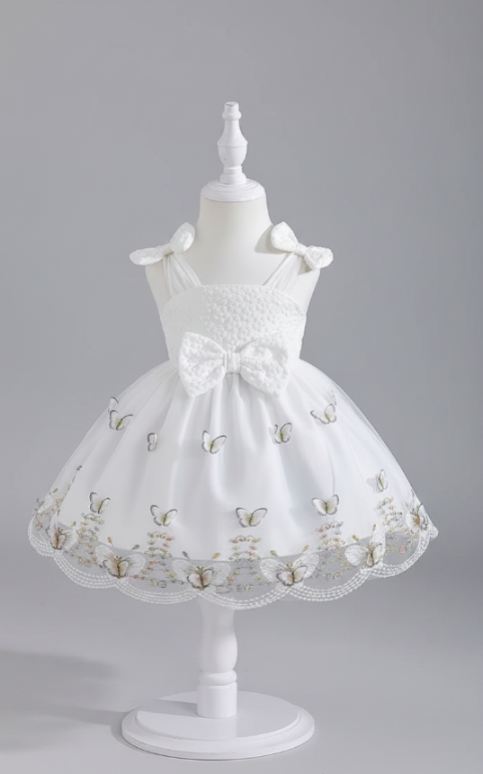 Robe "Perle de Papillon" Blanche  | Princess dz