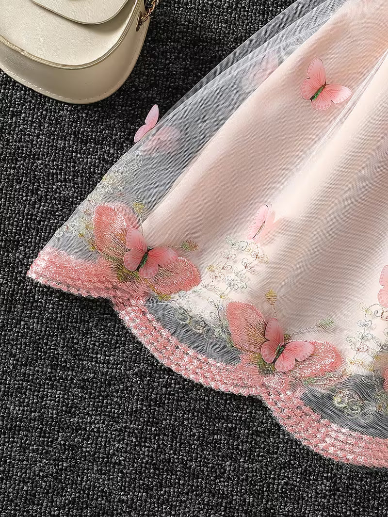 Robe "Princesse des Papillons" : Un enchantement rose pour vos grandes occasions| Princess dz