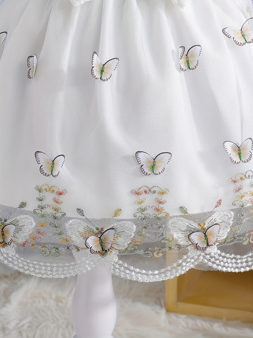 Robe "Perle de Papillon" Blanche  | Princess dz