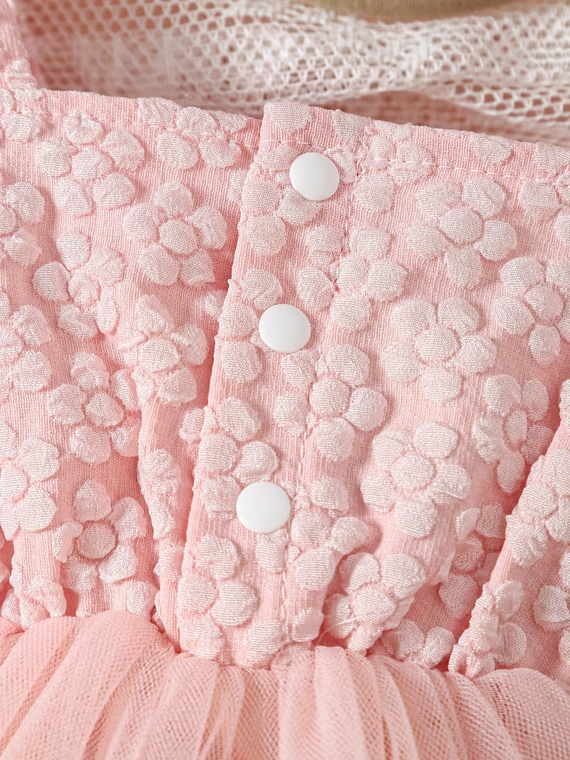 Robe Barboteuse "Rose Féerique" avec Bandeau Assorti | Princess dz